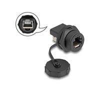 Delock acoplador rj45 cat.6a con tapa protectora para instalación int