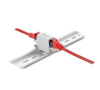 Delock Acoplamiento RJ45 Cat.6A Hembra a Hembra con Tapa Antipolvo para Montaje en carriles sin apantallamiento, Gris/Blanco
