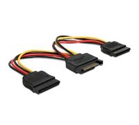 Cable DeLOCK Power SATA 15pin a 2x SATA HDD 0,15 m
