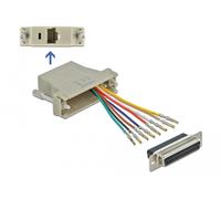 Delock adaptador d-sub hembra de 25 pines a rj45 hembra, kit de montaj