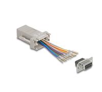 Delock adaptador d-sub hembra de 9 pines a rj50 hembra, kit de montaje
