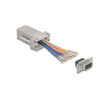 DELOCK Adaptador D-Sub Hembra de 9 Pines a RJ50 Hembra, Kit de Montaje Gris Marca