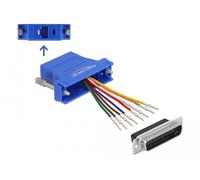 Delock adaptador d-sub macho de 25 pines a rj45 hembra, kit de montaje