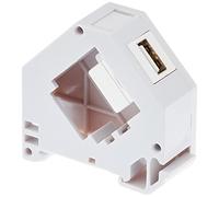 Delock Adaptador de Carril DIN con Keystone USB 2.0 Tipo A Hembra a Hembra