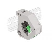 Delock Adaptador de Carril DIN Keystone SC Simplex Hembra a Hembra, Color Verde