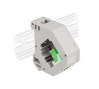 Delock Adaptador de Carril DIN Keystone SC Simplex Hembra a Hembra, Color Verde