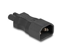DeLOCK Adaptador de Corriente IEC 60320 C14 Macho a C7 Hembra, 2.5 A, 250 V, Recto, Negro - Referencia del Producto
