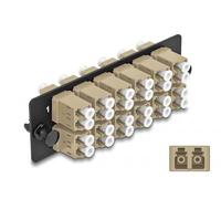 Delock Adaptador de Fibra óptica LC Duplex OM1 / OM2 de 12 Puertos, Color Beige