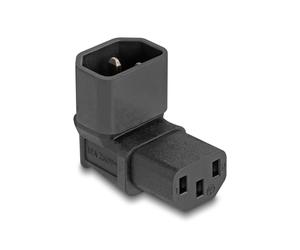 Delock adaptador de poder iec 60320 - c14 a c13, macho/hembra, 10 a, e