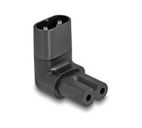 DeLOCK Adaptador de poder IEC 60320 C8 a C7, Macho/Hembra, 2.5 A, 90° Angulado, Negro