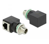 Delock adaptador de red m12 8 pines x-codificado macho a rj45 hembra
