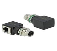DeLOCK Adaptador de red M12 de 8 pines con código X hembra a RJ45 hembra