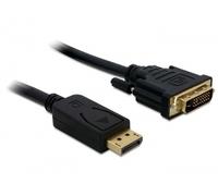Delock adaptador display port st.> 24 + 1pin dvi-st. 2.0m goldk. [bk]