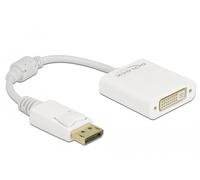61010 Adaptador Displayport Plug,DVI-I (24+5) Hembra 0,15m Blanco DELOCK
