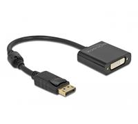 Delock adaptador displayport 1.2 macho a dvi hembra 4k activo negro