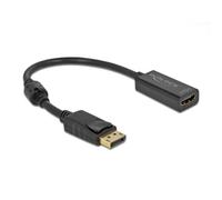 Delock Adaptador DisplayPort 1.2 Macho a HDMI Hembra 4K pasivo, Negro
