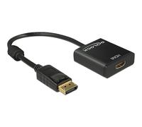 DELOCK Adaptador DISPLAYPORT A HDMI Activo M/H 0,20M DP1.2 Negro 62607