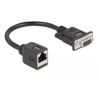 Delock adaptador en serie para extensión de cable de db9 hembra a rj4