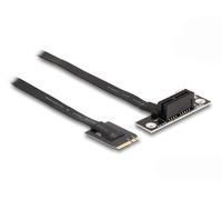 Delock adaptador m.2 clave e a pcie x1 nvme en ángulo con cable de