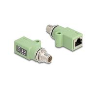 Delock Adaptador M12 con código X de 8 pines a RJ45 hembra Cat.5e Industrial