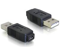 DELOCK 65029 - Conector hembra USB micro B a conector macho USB 2.0 A.