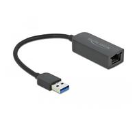 Delock Adaptador RJ45 2.5 Gbps a USB 3.1 Macho/Hembra 16cm Negro