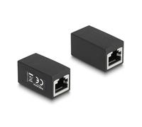 DeLOCK - Adaptador RJ45 hembra a RJ45 hembra Cat.6, color negro