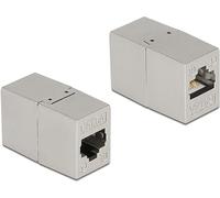 DeLOCK Adaptador RJ45 Hembra a RJ45 Hembra Cat.6A Metal