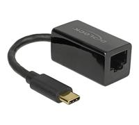 DeLOCK Adaptador SuperSpeed USB-C St a Gigabit LAN Comp. Schw