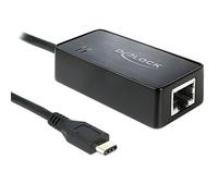 DeLOCK Adaptador SuperSpeed USB (USB 3.1, Gen 1) con conector USB tipo C > 1 x Gigabit LAN RJ45 10/100/1000 Mb/s