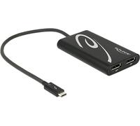 DeLock Adaptador Thunderbolt 3 Macho a 2 DisplayPort Hembra 4K 60Hz