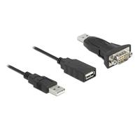 Delock Adaptador USB 2.0 Tipo A a 1 Conector Serie RS-232 D-Sub de 9 Pines