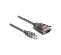 DELOCK Adaptador USB 2.0 Tipo-A a 1 x Serial RS-232 D-Sub 9 Pin Macho con Tuercas con 3 x LED 0,2 m Marca