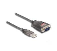 DELOCK Adaptador USB 2.0 Tipo-A a 1 x Serial RS-232 D-Sub 9 Pin Macho con Tuercas con 3 x LED 3 m Marca