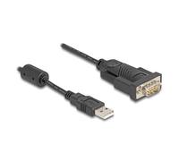 DELOCK 61549 - Cable adaptador USB a serie RS232 / DB9, ferrita, 0,25 m