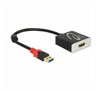 DeLOCK 62736 adaptador de cable de vídeo 0,2 m USB tipo A HDMI Negro
