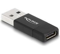 DeLock Adaptador USB 60001 USB-A macho a USB-C hembra USB 3.2 Gen 2 Activo Negro