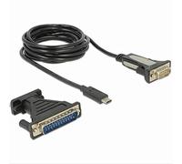 DeLOCK Adaptador USB Tipo C > 1 Adaptador Serie DB9 RS-232 + DB25