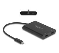 DeLOCK Adaptador USB Type-C™ a 2 x HDMI 4K 60 Hz con gráficos DisplayLink®