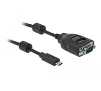Delock adaptador usb type-c a serial db9 con 9 led probador de rs-232