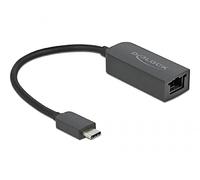 Delock Adaptador USB Type-C macho a 2,5 Gigabit LAN compacta