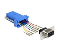 DELOCK Adapter D-Sub9 -> RJ45 Bu/Bu Montagesatz NUEVO