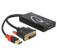 DELOCK 62596 - Adaptador DisplayPort, DVI 24 + 1 macho a DP hembra