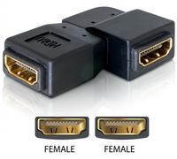 Delock adapter hdmi female > hdmi female 90° left hdmi 1.3 negro