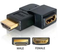 Delock adapter hdmi male > hdmi female 90° left hdmi 1.3 negro