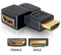 Delock adapter hdmi male > hdmi female 90° right hdmi 1.3 negro