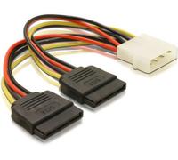 DeLOCK Adapter Power SATA HDD2 X A 4PIN de St 10 cm