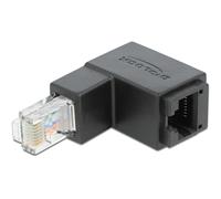 DeLock Adapter RJ45 plug bottom angled > RJ45 socket Cat.6 UTP