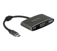 DELOCK Adapter USB TYP-C (M) - USB 3.1 + USB TYP-C+HDMI (F) 4K (DP ALT Mode)