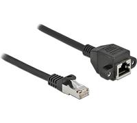 Delock Alargador de red S/FTP RJ45 macho/hembra cat. 6 A, 25 cm, color negro